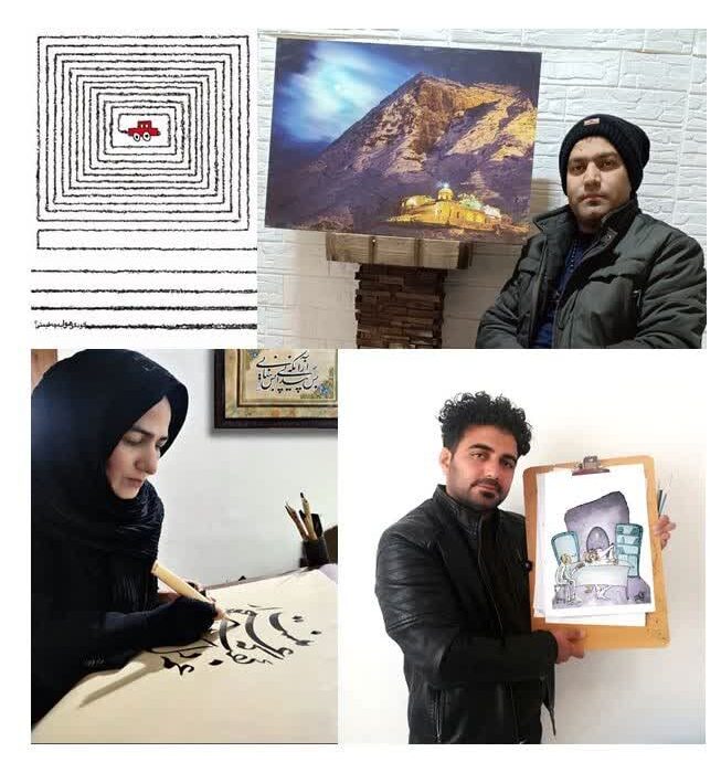 درخشش ۴ هنرمند شهرستان قاینات در جشنواره هنرهای تجسمی فجر