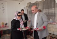 دیدار مدیرعامل صندوق اعتباری هنر با دو هنرمند روشندل در شهرستان قاینات